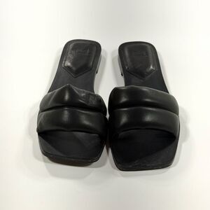 Marc Fisher Black Quilted Mules 7.5